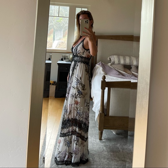 NEW - BHLDN Nicholas Siobhan Silk Floral Maxi Dress Size 4 - Picture 9 of 9